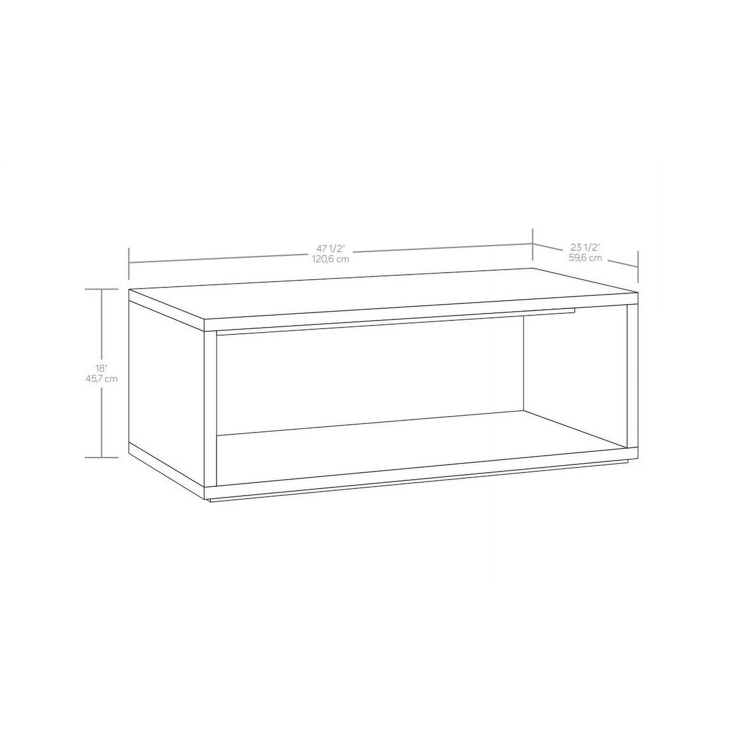 Mainstays Westley Coffee Table, Warm Walnut Finish