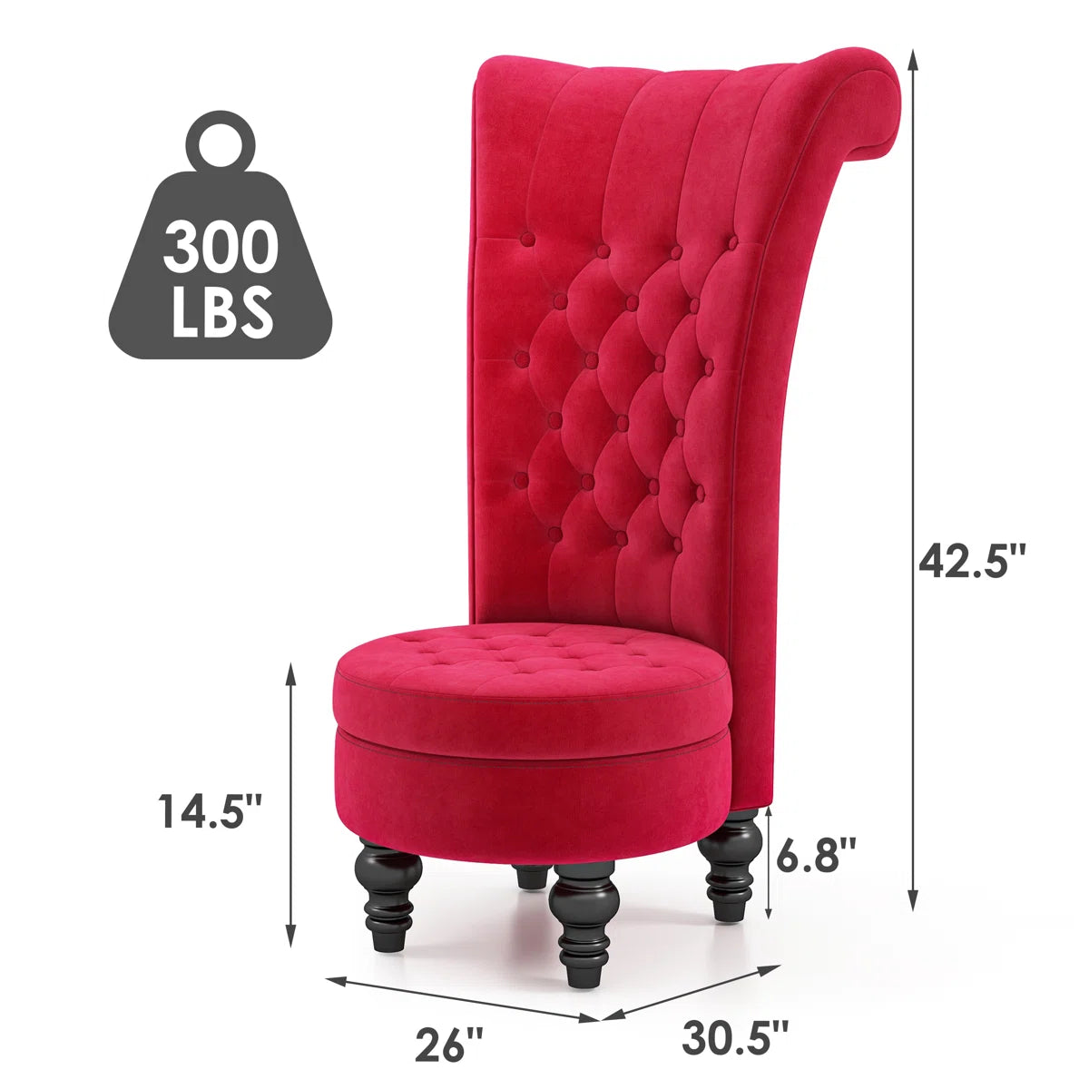 Cynai Slipcovered Velvet Wingback Chair