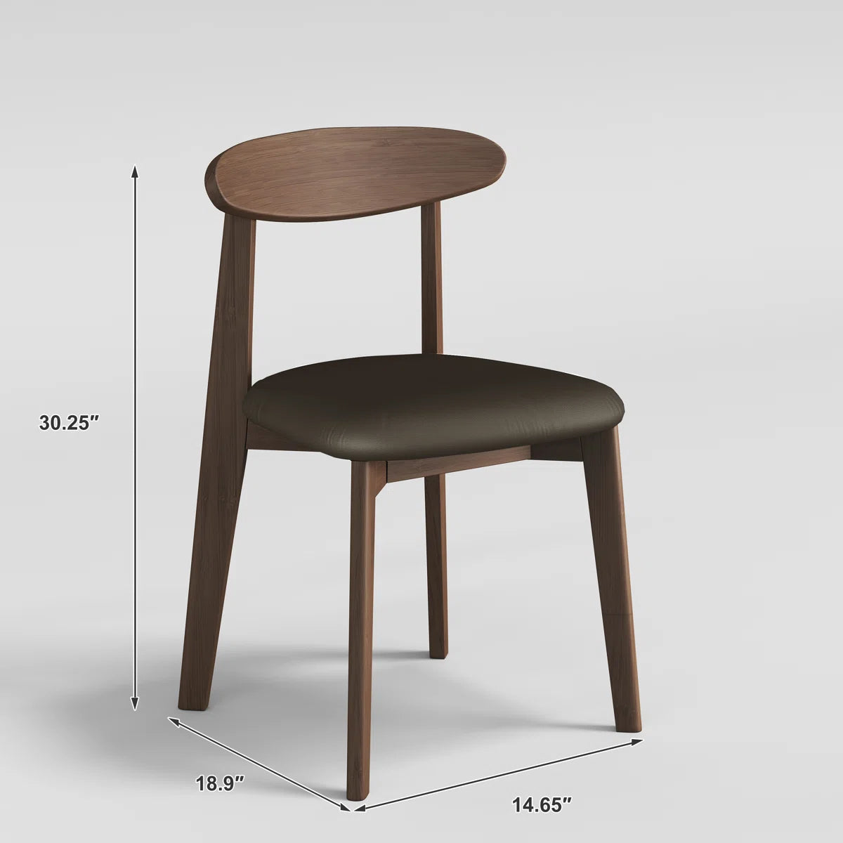 Seat with Ergonomic Back Support – Modern Scandinavian Dining Chair, Sturdy Hardwood Frame & Soft Fabric Upholstery for Kitchen, Cafe, or Office (Set of 2)