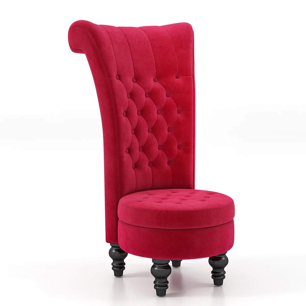 Cynai Slipcovered Velvet Wingback Chair