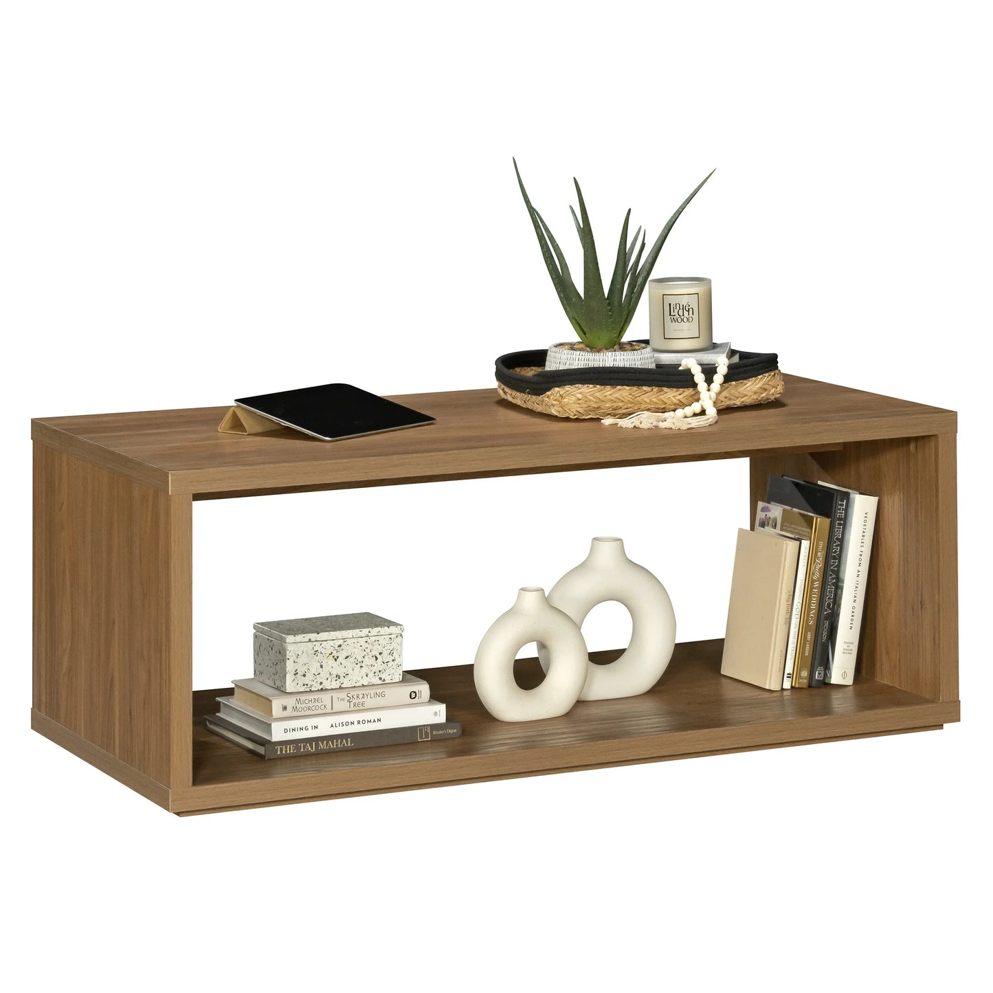 Mainstays Westley Coffee Table, Warm Walnut Finish