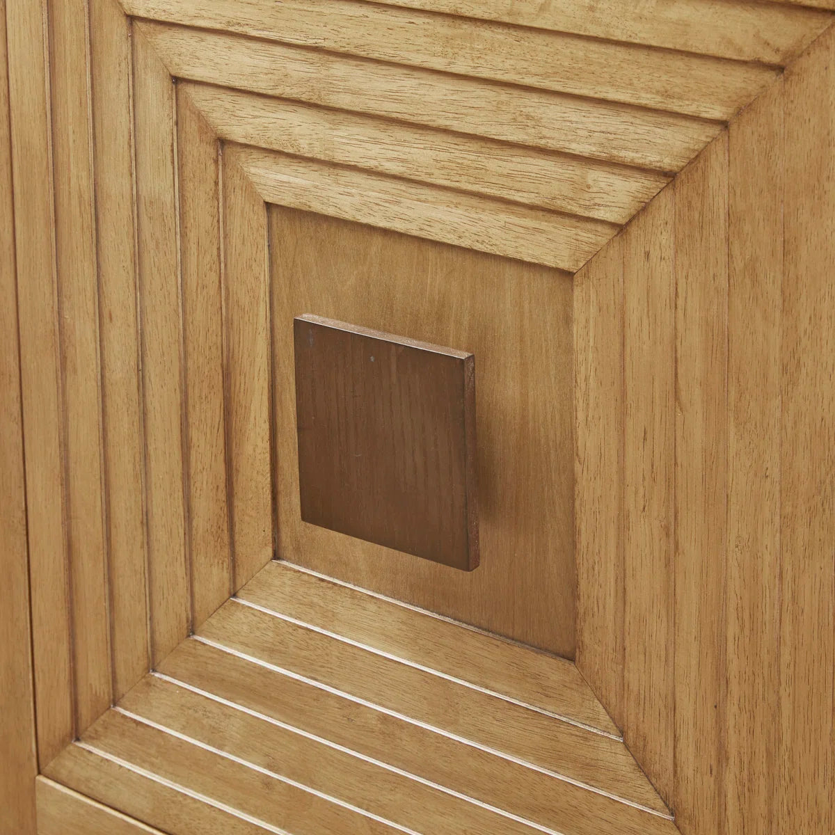 Paige 47.5" Geometric 2-Door Wood Storage Cabinet With Adjustable Shelves